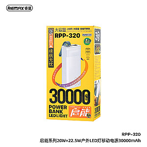 REMAX Power Bank 30000mAh RPP-320 Chinen - 2xUSB + Type C - PD 20W QC 22,5W blue
