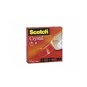 *Скотч 3М Scotch 600 Crystal, 12ммх33м, прозрачный