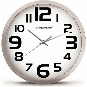 Esperanza sienas pulkstenis Cīrihes balts (EHC013W)
