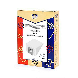 K&M B02 Пакеты Bosch, бумажные пакеты типа G по 5 шт. + Фильтр
