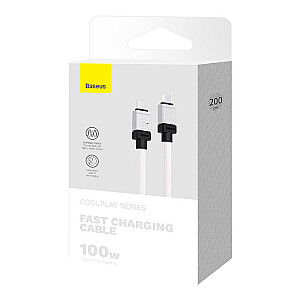 Cable USB-C do USB-C Baseus CoolPlay 100W 2m (white)