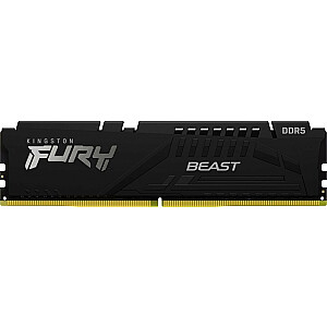 Atmiņa Kingston Fury Beast, DDR5, 8 GB, 6000 MHz, CL36 (KF560C36BBE-8)