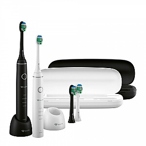 TrueLife SonicBrush Compact Duo Осциллирующая зубная щетка для взрослых, черный, белый