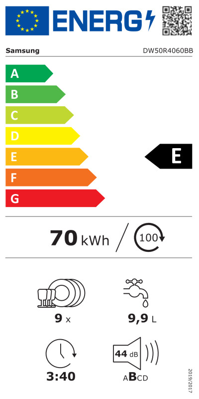 Посудомоечная машина Samsung DW50R4060BB