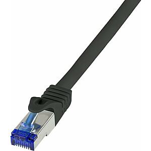 LogiLink tīkla kabelis LogiLink C6A043S melns, 1,5 m Cat6a S/FTP (S-STP)