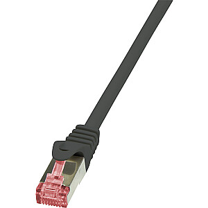 LogiLink CAT 6 S/FTP PIMF ielāpu vads, melns, 2 m (CQ2053S)