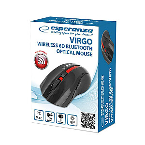 Bezvadu Bluetooth pele Esperanza EM129R 6D, melna