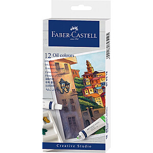 Eļļas krāsas Faber-Castell, 12krāsasx9ml