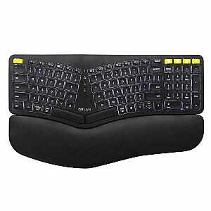 Delux GM902PRO Ergonomic Bezvadu Klaviatūra