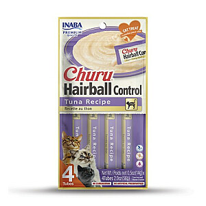 Kaķu cienasts INABA Churu Hairball Tuna - 4x14 g