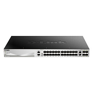 D-Link DGS-3130-30S Switch Managed L2+, Rack mountable, 10 Gbps (RJ-45) ports quantity 2, SFP ports quantity 24, SFP+ ports quantity 4, Power supply type Optional redundant