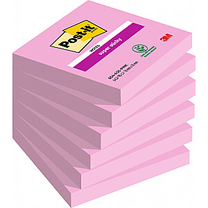 Līmlapiņas 3M Post-it® Super Sticky, 76mmx76mm,  90lapas, TropicalPink