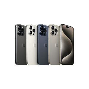 Apple iPhone 15 Pro Max, 17 см (6,7 дюйма), две SIM-карты, iOS 17, 5G, USB Type-C, 512 ГБ, титановый, черный
