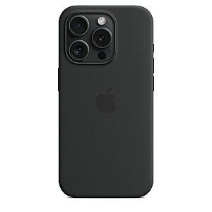 MagSafe silikona maciņš priekš Apple iPhone 15 Pro, melns