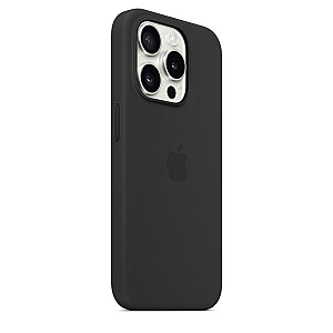 MagSafe silikona maciņš priekš Apple iPhone 15 Pro, melns