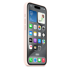 Силиконовый чехол MagSafe для Apple iPhone 15 Pro — розовый