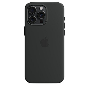 MagSafe silikona maciņš priekš Apple iPhone 15 Pro Max - melns