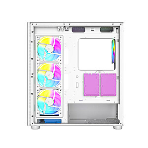 Gembird CCC-FC-X450MAX-W Fornax X450MAX spēļu datora korpuss, balts, ARGB ventilatori