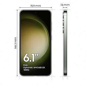 Samsung Galaxy S23 SM-S911B 15,5 см (6,1") Две SIM-карты Android 13 5G USB Type-C 8 ГБ 128 ГБ 3900 мАч Зеленый
