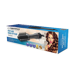 Инструмент для укладки волос Esperanza EBL015 Щетка с горячим воздухом, черная, 1200 Вт