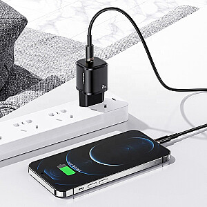 USAMS Ład. siec. 1xUSB-C T36 mini 20W (only head) PD3.0 Fast Charging biały|white CC124TC02 (US-CC124)