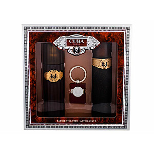 Tualetes ūdens Cuba Gold Edt 100ml + 100ml aftershave lotion + key ring