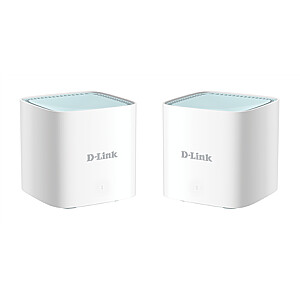 D-Link EAGLE PRO AI AX1500 Mesh System M15-2 (2-pack) 802.11ax, 1200+300  Mbit/s, 10/100/1000 Mbit/s, Ethernet LAN (RJ-45) ports 1, Mesh Support Yes, MU-MiMO Yes, Antenna type 2 x 2.4G WLAN Internal Antenna, 2 x 5G WLAN Internal Antenna