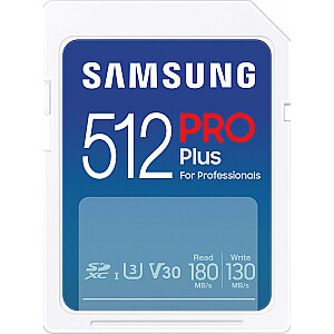 Карта Samsung PRO Plus SDXC 512 ГБ U3 V30 (MB-SD512S/EU)