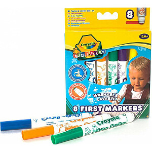 Crayola MiniKids Смывающиеся фломастеры для малышей, 8 цветов