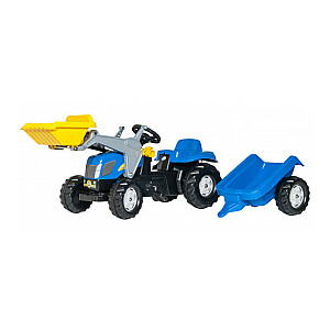 Bērnu traktors ar pedāļiem rollyKid NH T7040 ar kausu un  piekabi  (2,5-5 gadiem) 023929 Vācija