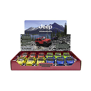 Металлическая моделька машинка 2018 Jeep Wrangler (Open Top) 1:34 KT5412A