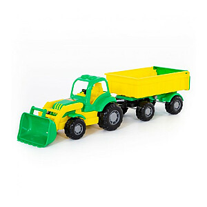Трактор с прицепом и ковшом Крепыш (513х130х140 mm) PL44556