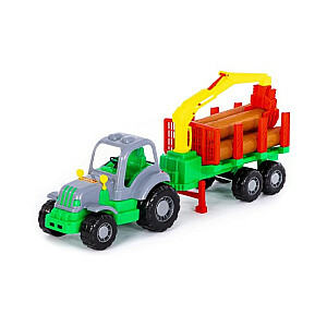 Трактор с полуприцепом-лесовозом Силач (610х170х260 mm) PL45041