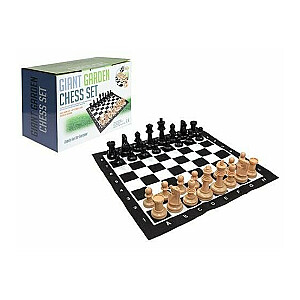 Lielas dārza šahu figūras 15-19 cm + laukums 88x88 cm FB255419