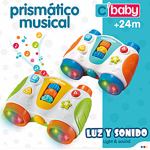 Muzikāla attīstoša rotaļlieta Binoklis ar skaņu un gaismu no 24 men. CB49390
