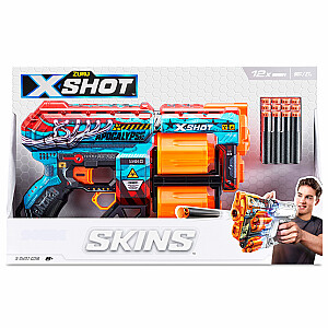 Пистолет с 12 порол. пулями, дальность до 27 метра X-Shot Skins ZURU 8 g+ CB46922