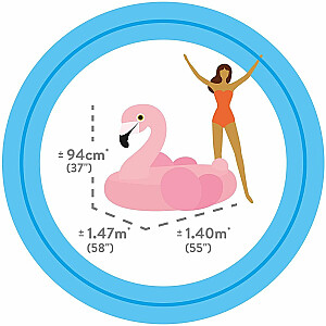 Piepūšamais flamingo 3+ 147x140x97 cm 57558