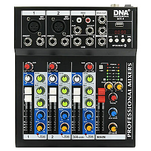 DNA MIX 4 - USB MP3 analogais audio mikseris, 4 kanāli