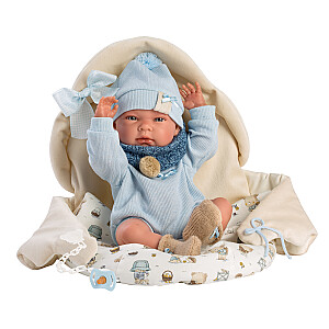 Кукла младенец мальчик Нико 40 см c одеялком и соской (виниловое тело) Испания LL73885