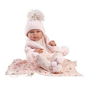 Кукла малыш Тина 43 см с одеялком и соской (виниловое тело) Испания LL84338