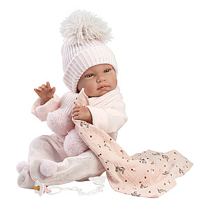 Кукла малыш Тина 43 см с одеялком и соской (виниловое тело) Испания LL84338