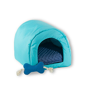 Кровать-пещера GoGift для собачьей будки 40 x 33 x 29 см, синяя