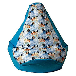 Sako pufa soma ar bumbieru apdruku zilā krāsā - Frozen XXL 140 x 100 cm
