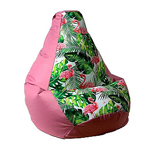 Sako pufa soma ar bumbieru apdruku rozā liesma XL 130 x 90 cm