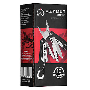 Мультитул AZYMUT Turon - 10 инструментов + карабин + кобура на ремень (H-P224108)