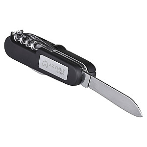 Нож карманный AZYMUT Izeron - 13 инструментов + кобура, 90 мм черный (HK20017-8BL)