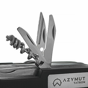 Нож карманный AZYMUT Tatron - 25 инструментов + кобура, 90мм черный (HK20017BL)