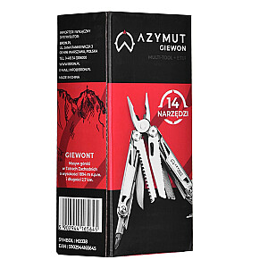 Мультитул AZYMUT Giewon - 14 инструментов + поясная сумка (H2038)