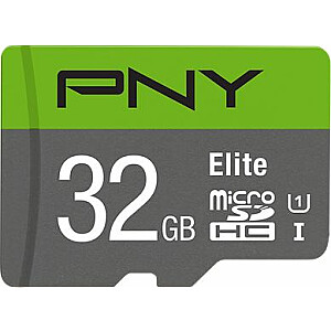 PNY Elite microSDHC 32GB + adapteris SD