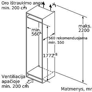 Iebūvētais ledusskapis Bosch KIR81AFE0